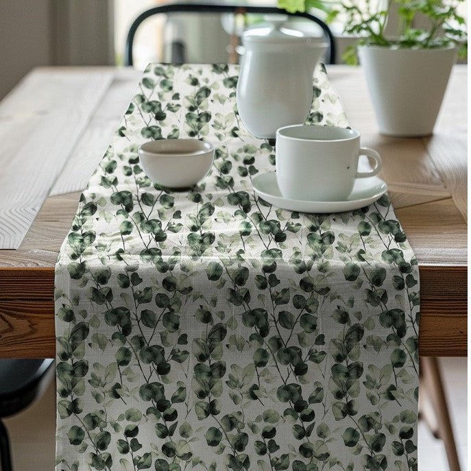 Image avec tissu canvas - eucalyptus 210 g/m² – disponible chez Šarlotes audumi