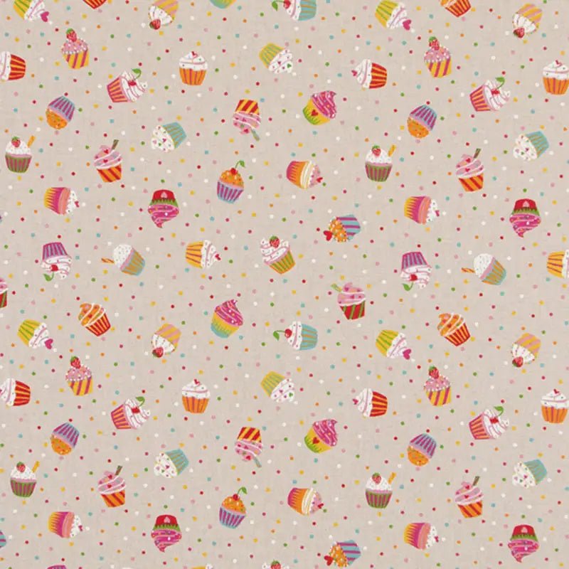 Image with Canvas fabric - cupcakes 200 g/m² – available at Charlotte fabrics