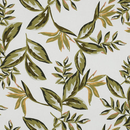 Tissu canvas - feuilles sur fond blanc 225 g/m² (Copy)