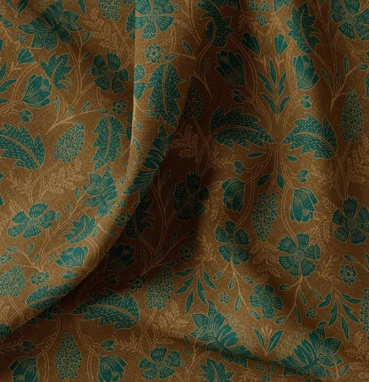 Attēls ar Kanvas audums - lapu motīvs 200 g/m² – pieejams Šarlotes audumi