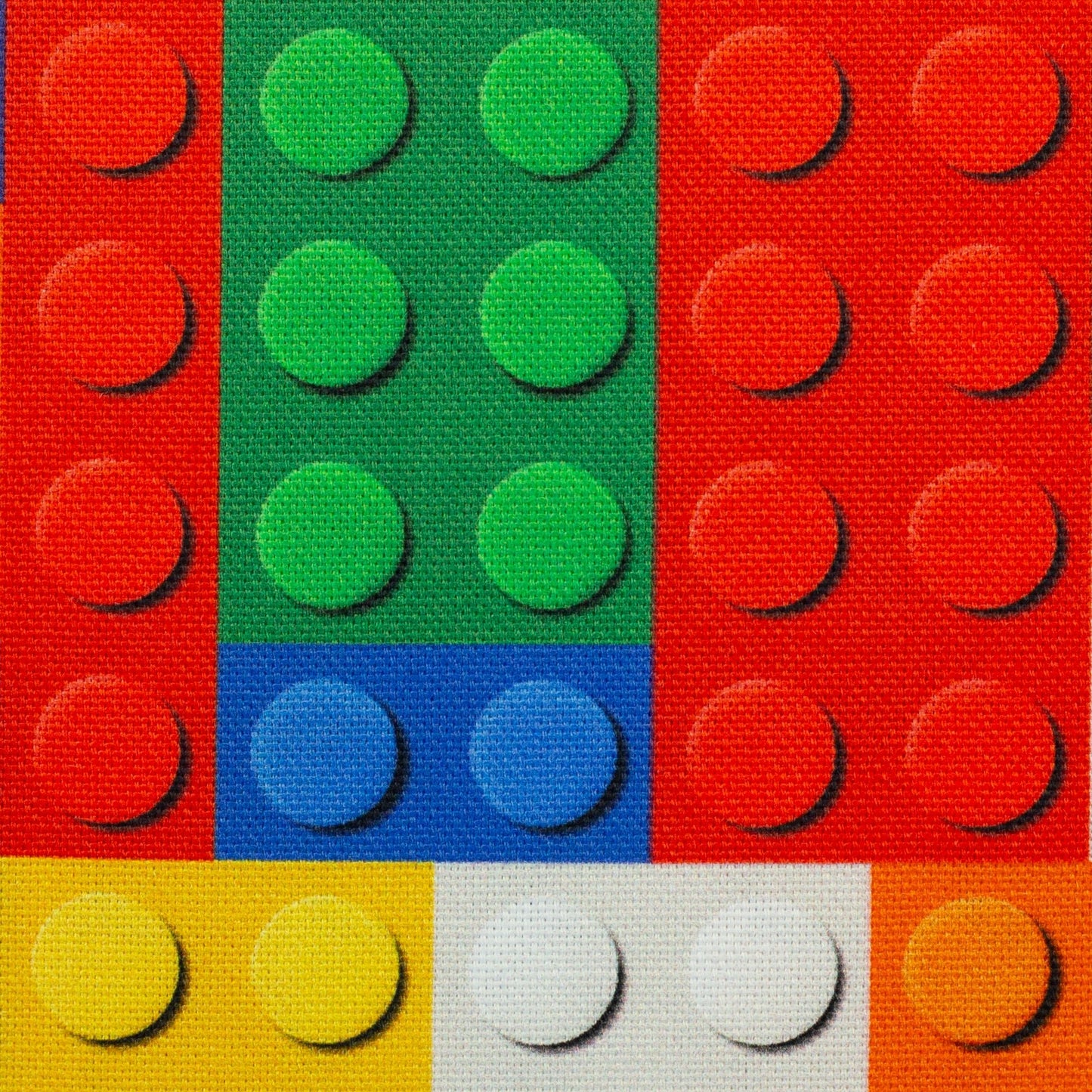 Image de tissu canevas inspiré de Lego 230 g/m² – disponible chez Šarlotes audumi