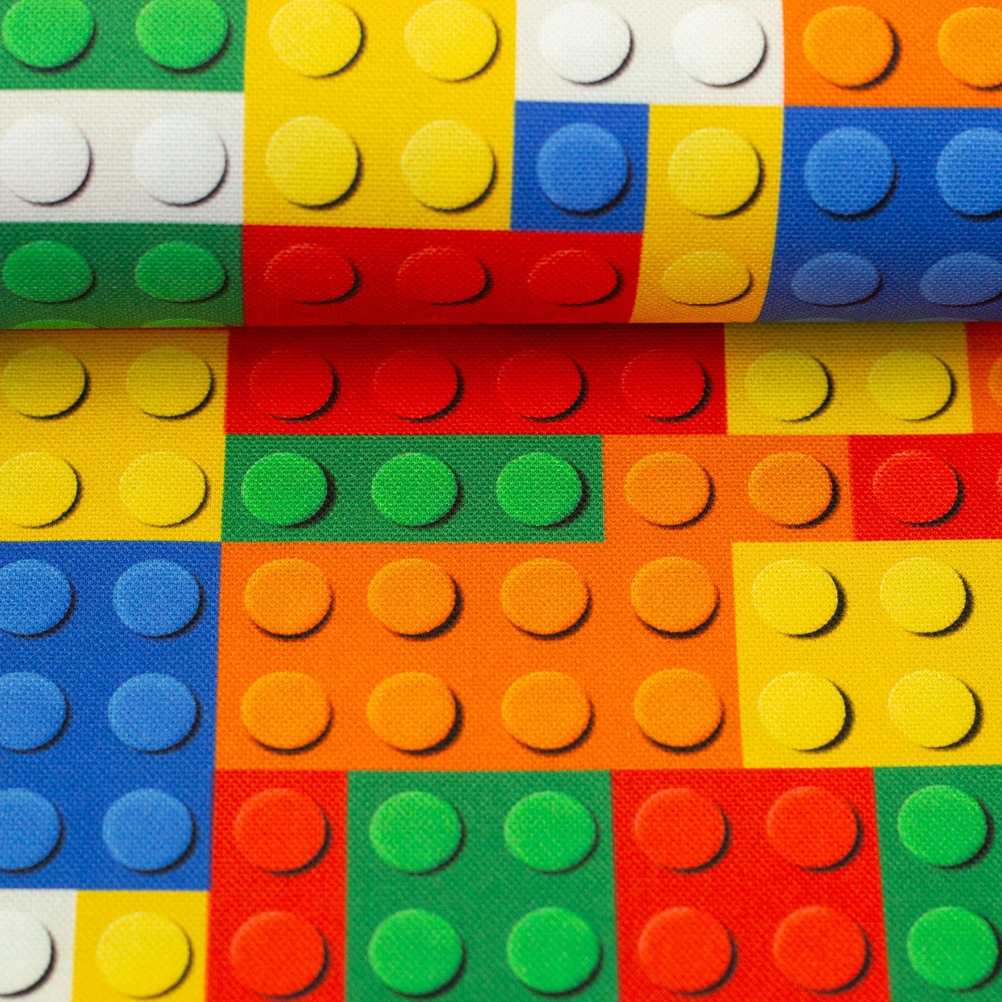 Image avec tissu canevas inspiré de Lego 230 g/m² – disponible chez Šarlotes audumi