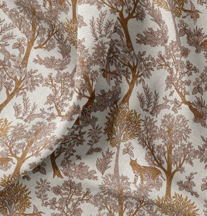 Image with canvas fabric - lynx in the forest 200 g/m² – available at Šarlotes audumi