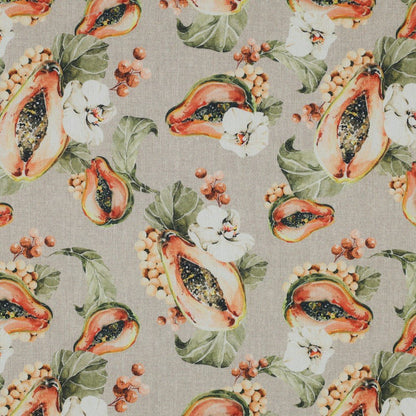 Canvas fabric - passion fruit and orchids 190 g/m²