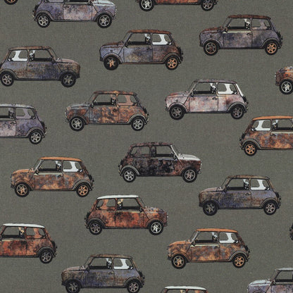 Attēls ar Kanvas audums - retro auto 225 g/m² – pieejams Šarlotes audumi
