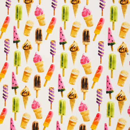 Image avec tissu canvas - glaces 200 g/m² – disponible chez Šarlotes audumi
