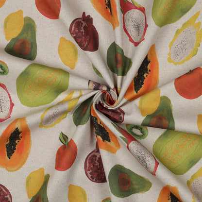 Tissu canvas - fruits tropicaux 220 g/m² – disponible chez Šarlotes audumi