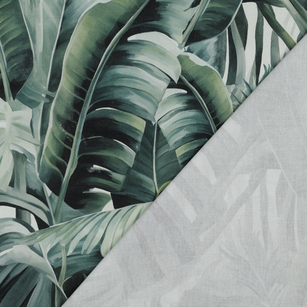 Image of canvas fabric - tropical leaves 225 g/m² – available at Šarlotes audumi