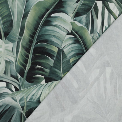 Image of canvas fabric - tropical leaves 225 g/m² – available at Šarlotes audumi
