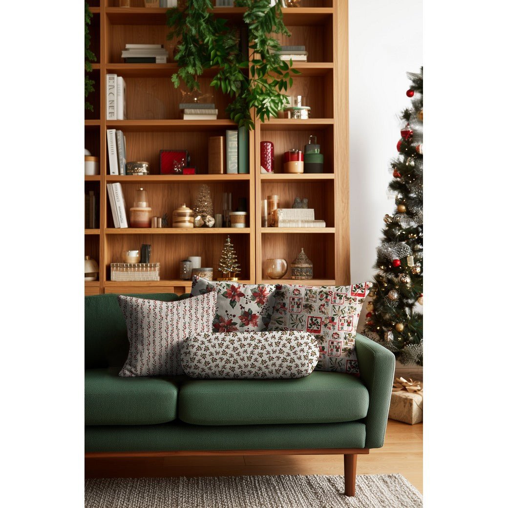 Image du tissu canvas-Étoile de Noël – disponible en ligne chez Tissus de Charlotte