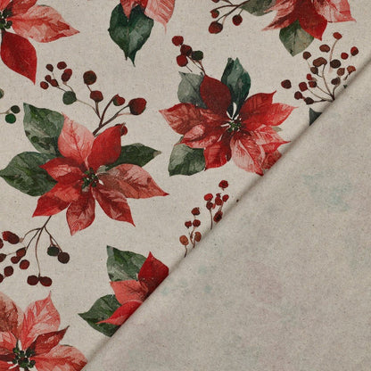 Image avec tissu en canvas - étoile de Noël – disponible en ligne chez Tissus Charlotte
