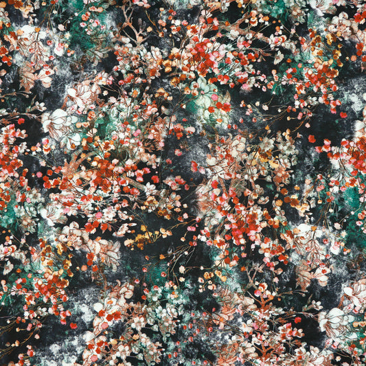Image d’un tissu pour robe avec élasthanne - motif chiné 80 g/m² – disponible chez Šarlotes audumi