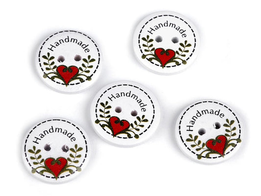 Image of 25 mm wooden buttons - Handmade – available at Šarlotes audumi