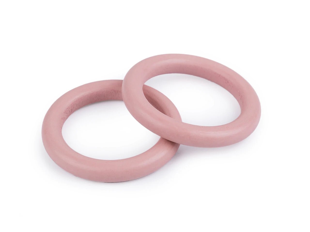 Image avec anneaux en bois Ø58 mm, 10 pièces - rose – disponible chez Šarlotes audumi