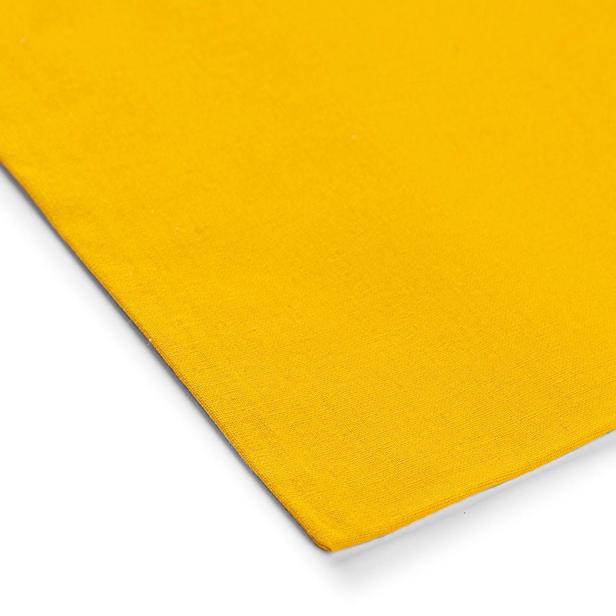 Image of cotton fabric bag with long handles 38 x 42 cm 140 g/m² - yellow – available at Šarlotes audumi