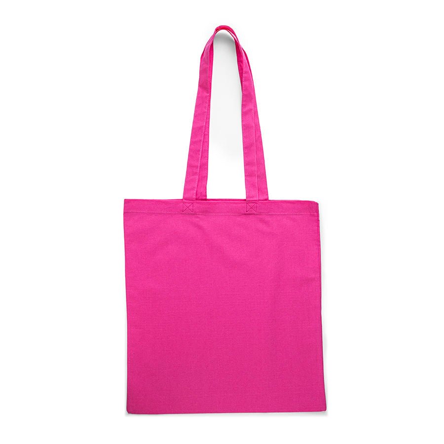 Attēls ar Kokvilnas auduma maisiņš ar garajiem rokturiem 38 x 42 cm 140 g/m² - magenta – pieejams Šarlotes audumi