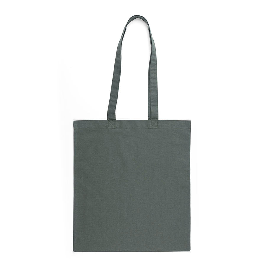 Image of a cotton fabric bag with long handles 38 x 42 cm 140 g/m² - dark green – available at Charlotte's fabrics