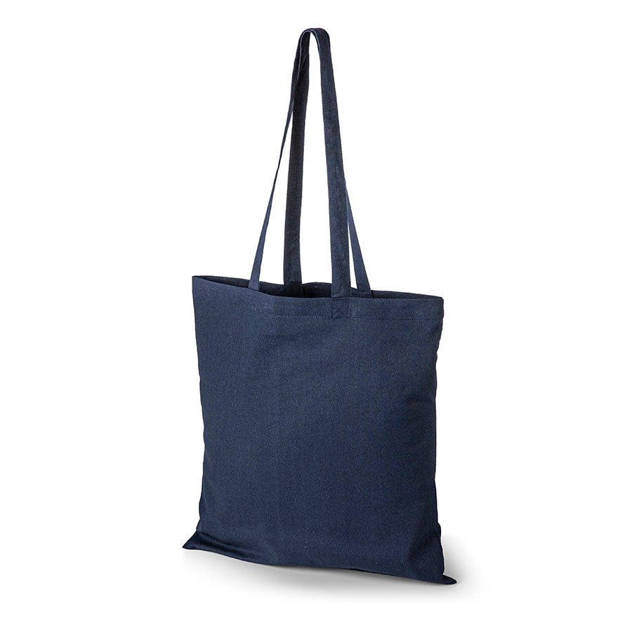alt
Image of a cotton fabric bag with long handles 38 x 42 cm 140 g/m² - dark blue – available at Šarlotes audumi