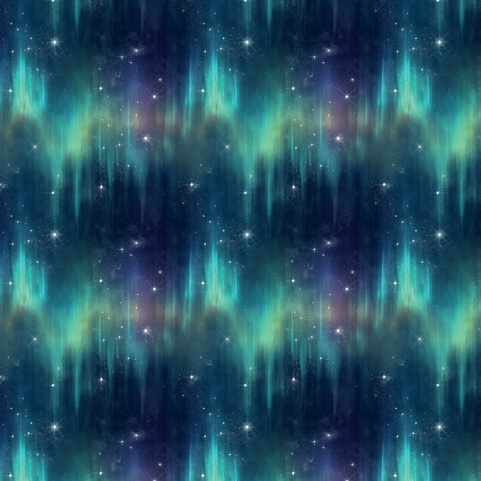 Image of cotton loop-knit fabric with insulation, Northern Lights – available online at Charlotte Fabrics