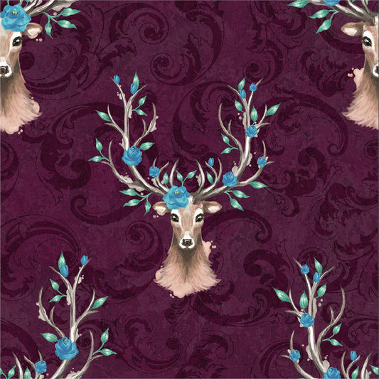 Image of cotton loopback knit - Magic Forest, available online at Charlotte's Fabrics