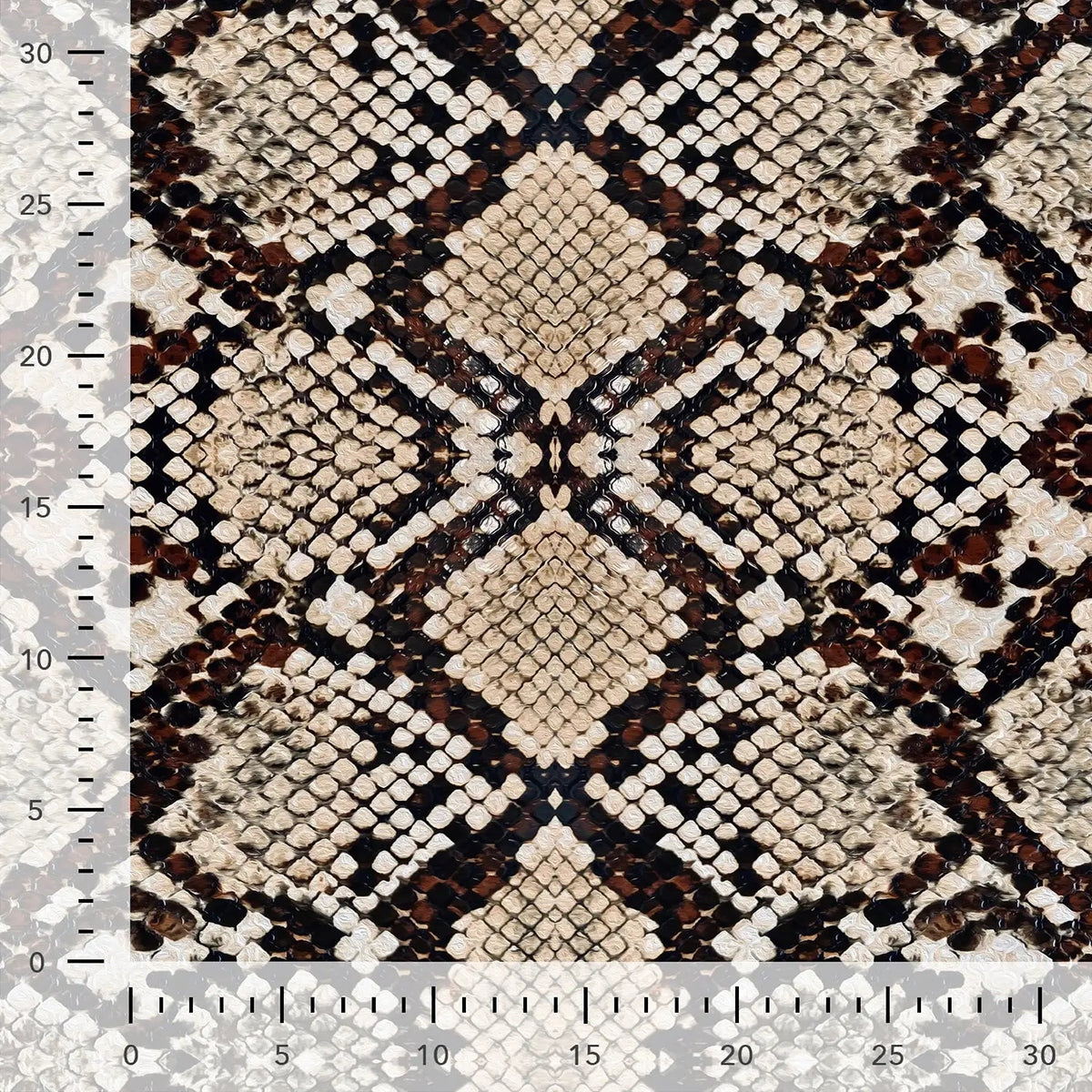 Image of cotton loop-knit with snakeskin print – available online at Šarlotes audumi