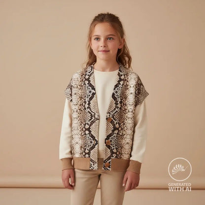 Cotton loop-knit snakeskin – available online at Šarlotes audumi