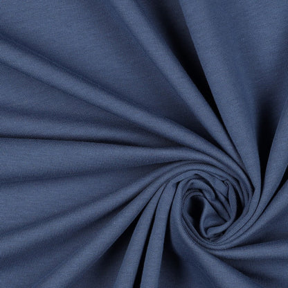 Cotton loopback knit-indigo 235 g/m² (GOTS cert.)