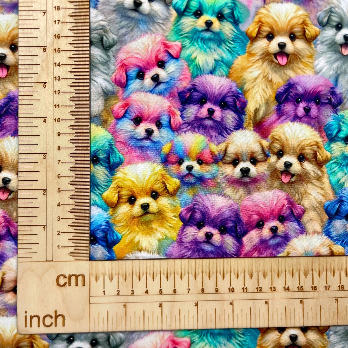cotton loopback knit - puppies 260 g/m²