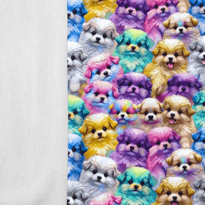 Cotton loopback knit - puppies 260 g/m²