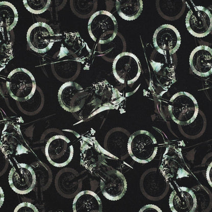 Cotton loopback knit - motorcycles 230 g/m²