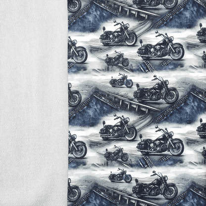 Cotton loopback knit - motorcycles 260 g/m²