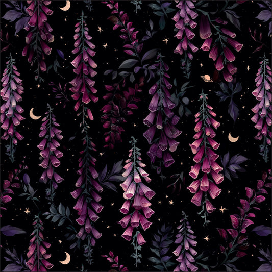 Image of purple cotton loop-knit fabric, thimble design – available online at Charlotte's Fabrics