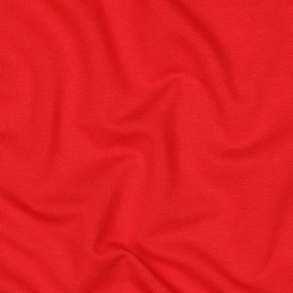 Cotton loopback knit - red 235 g/m² (GOTS certified)