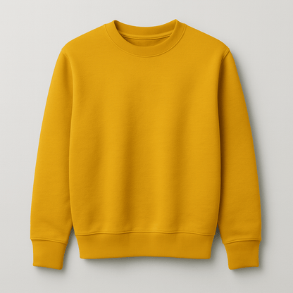 Cotton loopback knit - mustard 235 g/m² (GOTS certified)