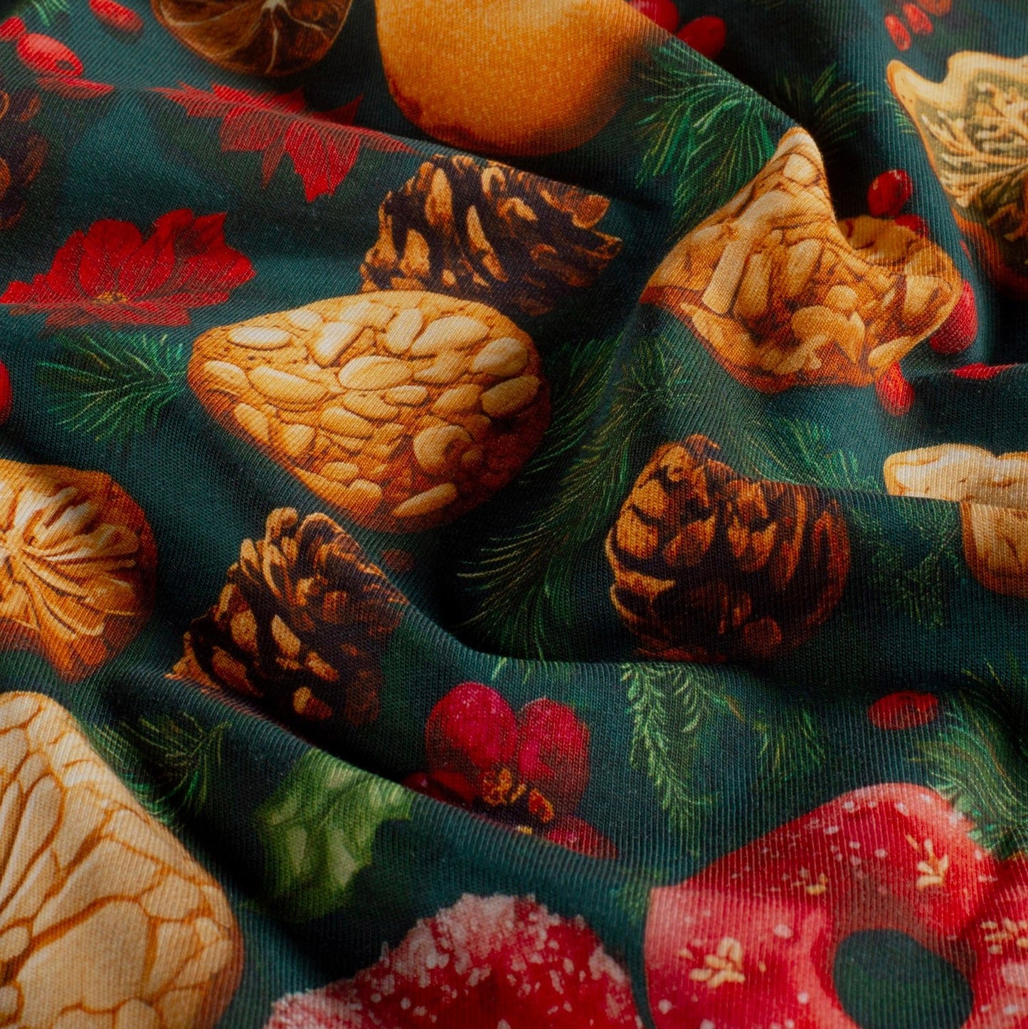 Image d’un tricot éponge en coton, sent Noël, 250 g/m² – disponible en ligne chez Šarlotes audumi