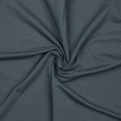 Jersey bouclette en coton - gris foncé 235 g/m² (certif. GOTS)