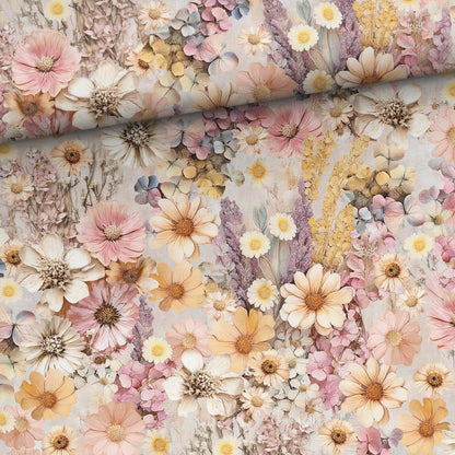 Image with cotton loopback knit fabric - summer in pastel tones 250 g/m² – available at Charlotte Fabrics