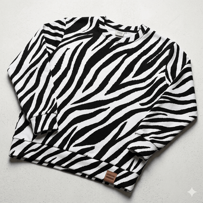 Image of cotton loopback knit - zebra 230 g/m² – available at Šarlotes audumi
