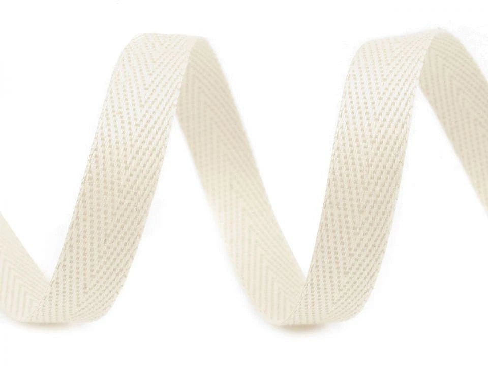 Image avec ruban en coton, chevron 10 mm, non blanchi – disponible en ligne chez Šarlotes audumi