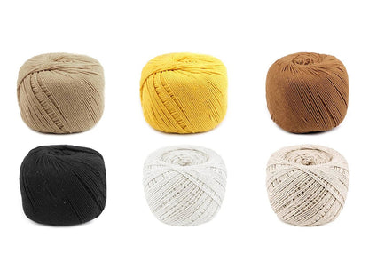 Image avec cordon en macramé en coton 2–2,5 mm|de différentes teintes – disponible chez Šarlotes audumi