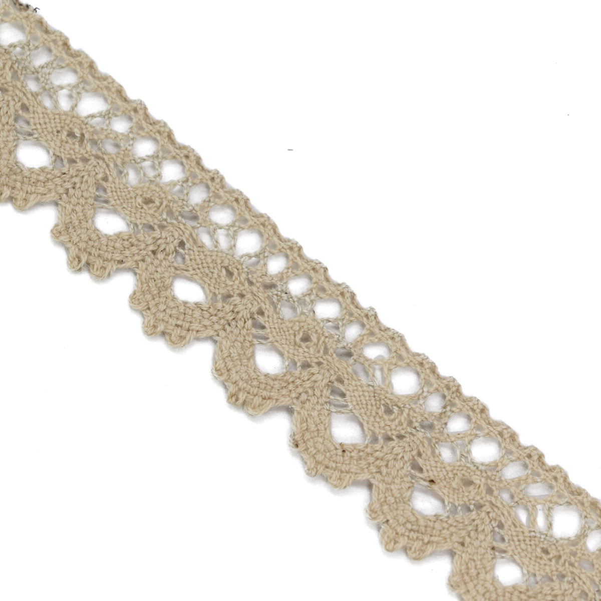 Image of cotton lace ribbon, beige – 2.2 cm – available online at Charlotte's Fabrics