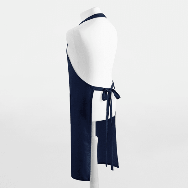 Image of a cotton apron for adults - black – available at Šarlotes audumi