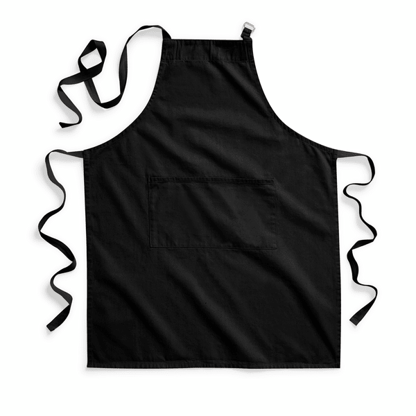 Image of a cotton apron for adults - black – available at Charlotte's Fabrics