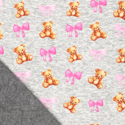 Image of cotton-lined knitwear | Alpen fleece headbands with teddy bears – available online at Šarlotes audumi