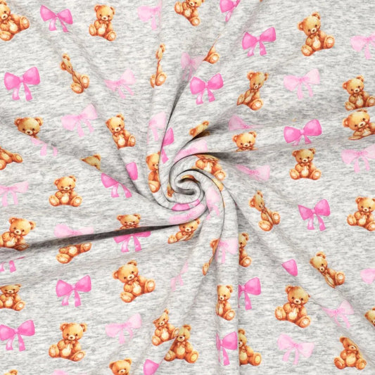 Image of cotton-lined knitwear | Alpen fleece headbands with teddy bears – available online at Šarlotes audumi