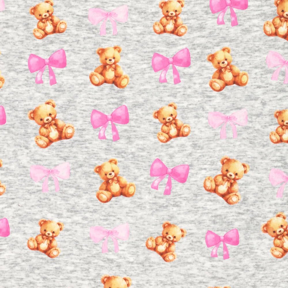 Image of cotton-lined knitwear | Alpen fleece headbands with teddy bears – available online at Šarlotes audumi