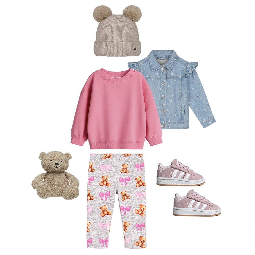 Image of cotton-lined knitwear | Alpen fleece headbands with teddy bears – available online at Šarlotes audumi