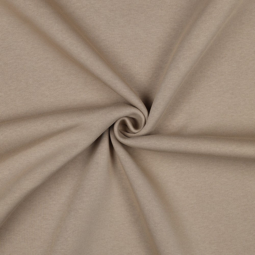 Image of beige cotton insulated knit fabric - 285 g/m² – available at Šarlotes audumi