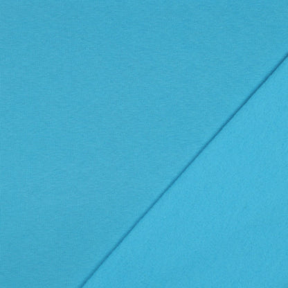 Jersey en coton molletonné - turquoise 285 g/m²