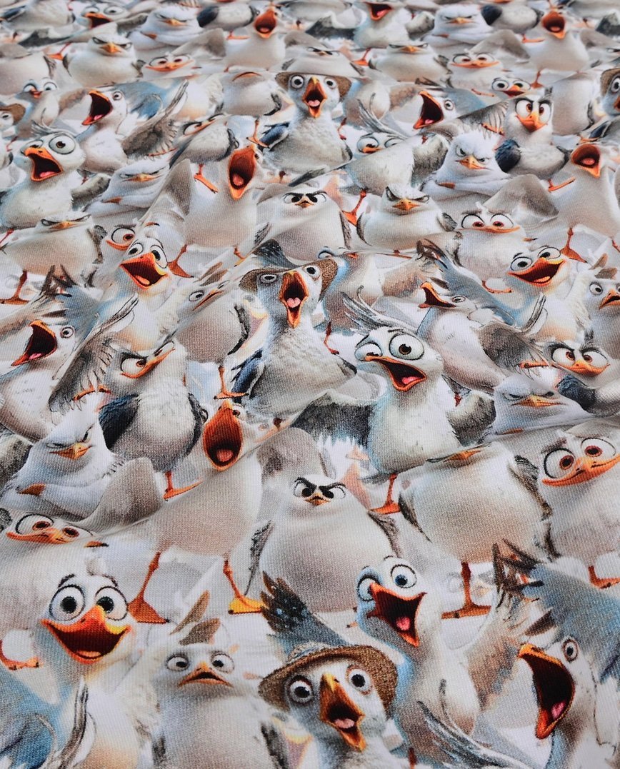 Image de jersey en coton - les mouettes me parlent à nouveau.... 200 g/m² – disponible chez Šarlotes audumi